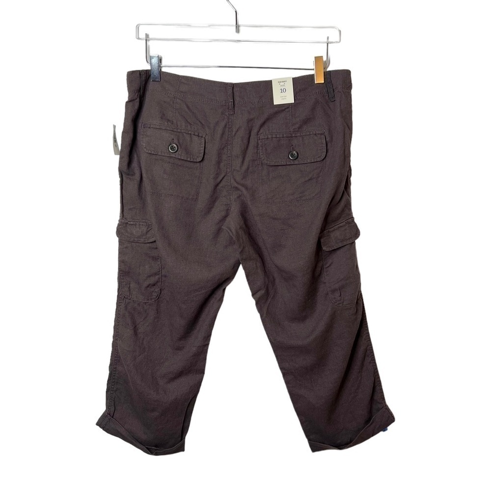 NWT Old Navy Brown Women’s Cargo Capri Pants Y2K Low Rise Size 10 - Picture 9 of 12